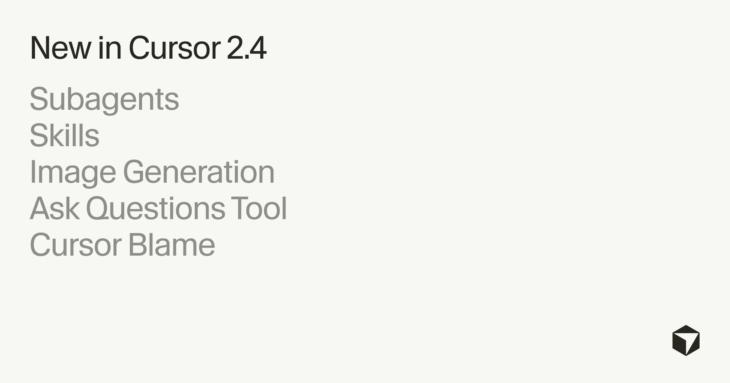 Cursor 2.4: Dasturlashda yangi davr — Sub-agentlar va AI tasvir generatsiyasi